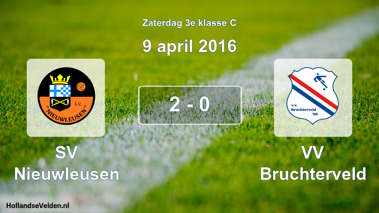 Total number of matches played: SV Nieuwleusen - VV Bruchterveld 2 - 0 (9 April 2016)