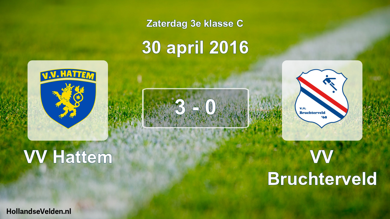 Total number of matches played: VV Hattem - VV Bruchterveld 3 - 0 (30 April 2016)