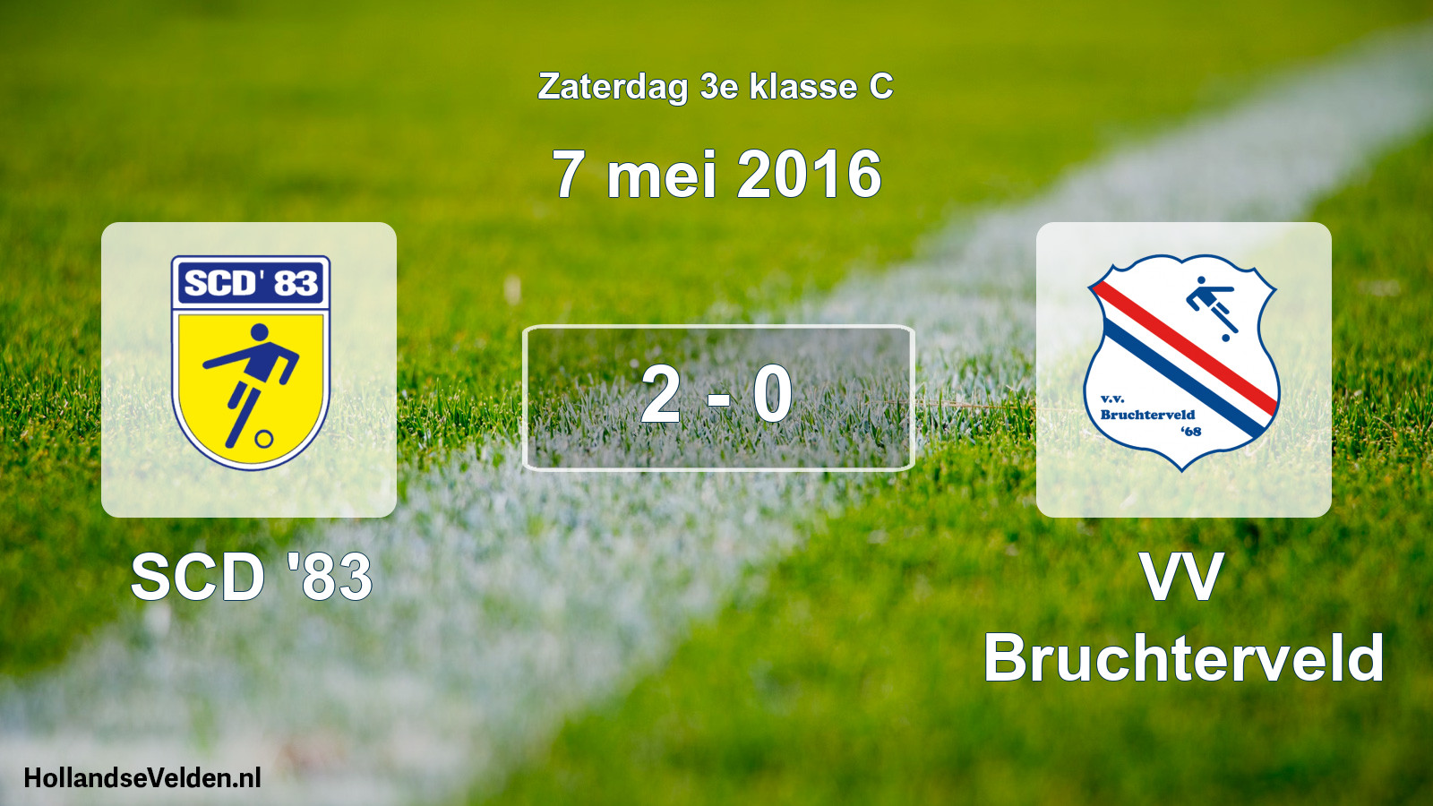 Total number of matches played: SCD '83 - VV Bruchterveld 2 - 0 (7 May 2016)