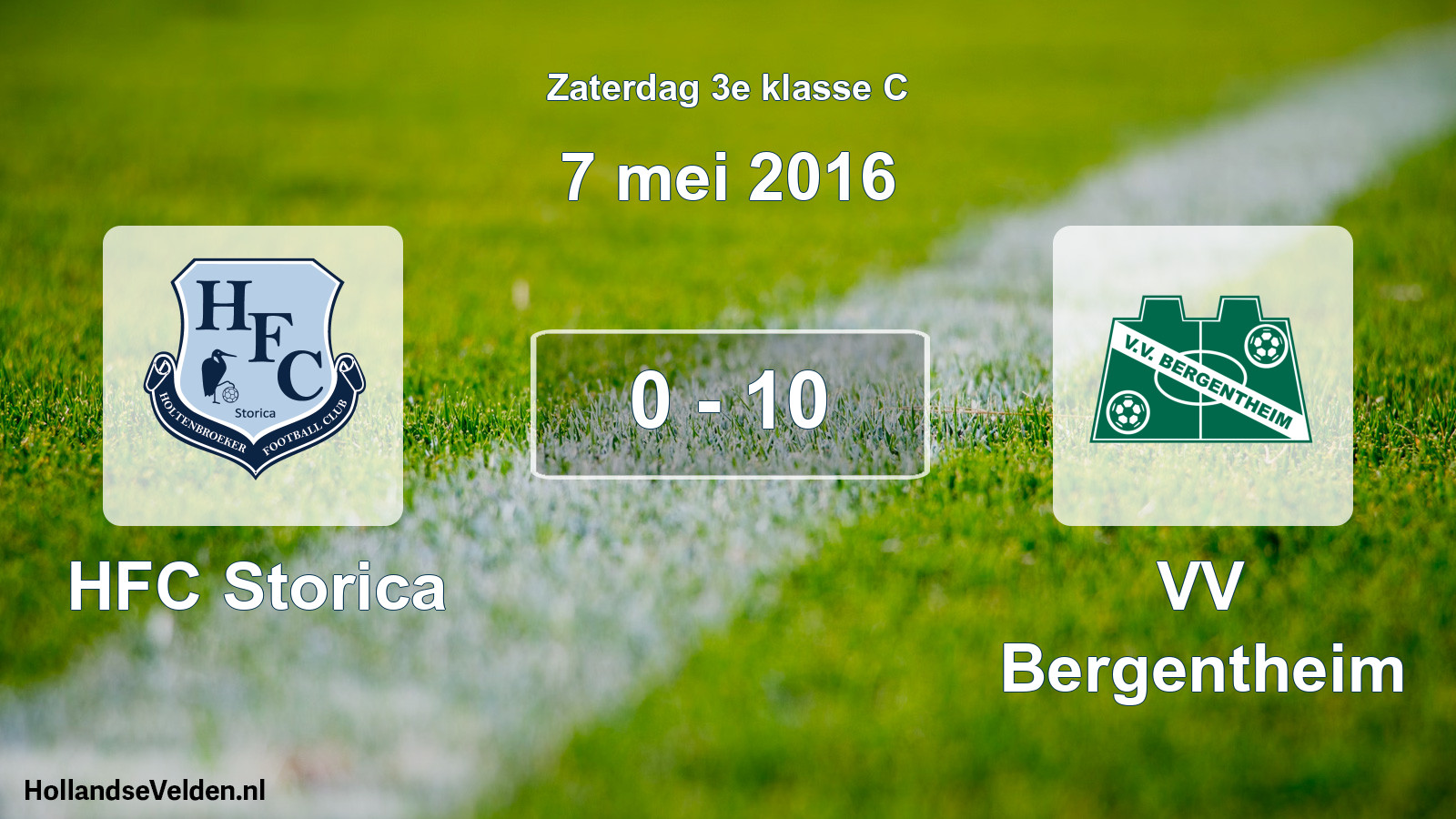 Total number of matches played: HFC Storica - VV Bergentheim 0 - 10 (7 May 2016)