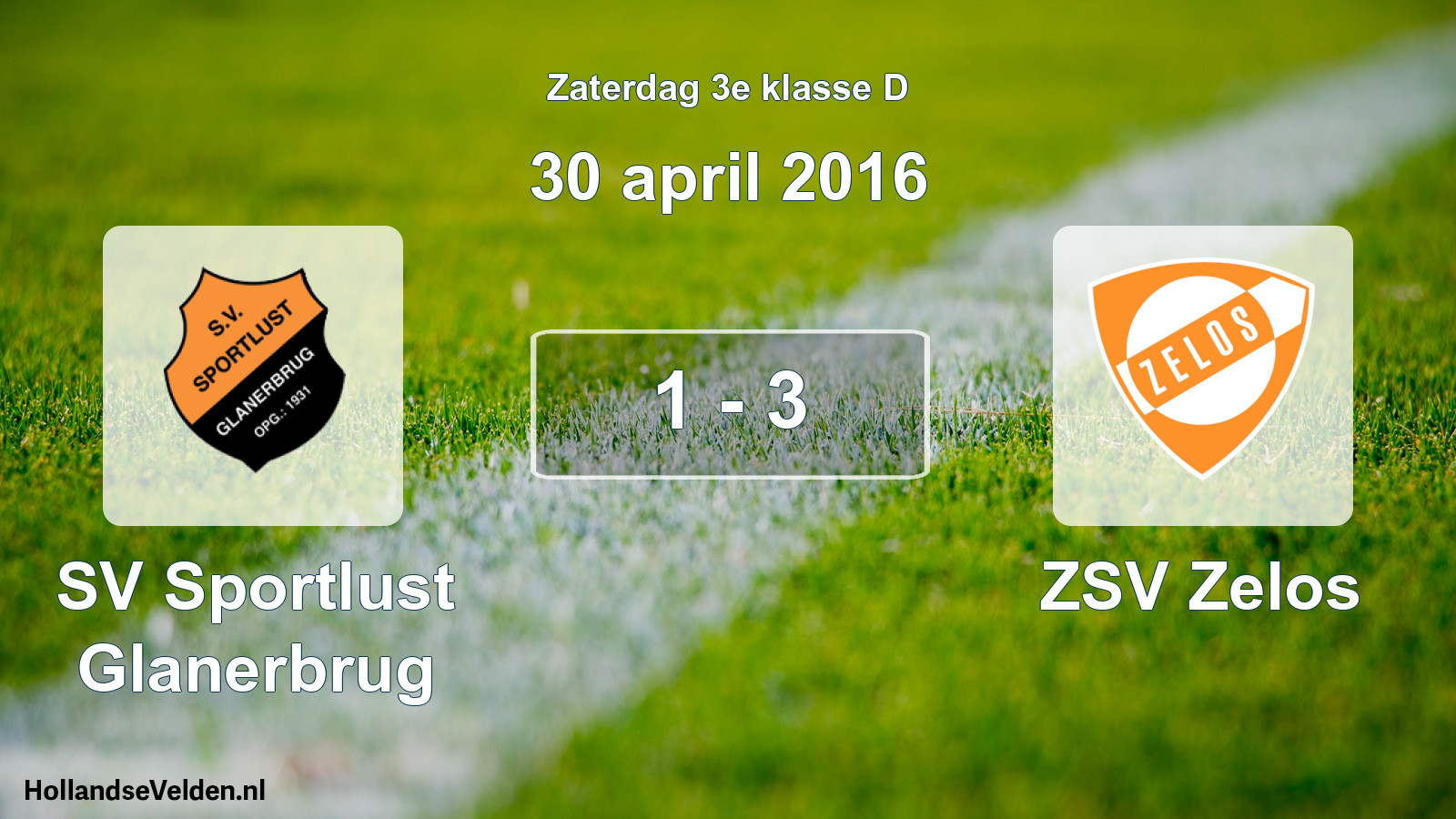 Total number of matches played: SV Sportlust Glanerbrug - ZSV Zelos 1 - 3 (30 April 2016)