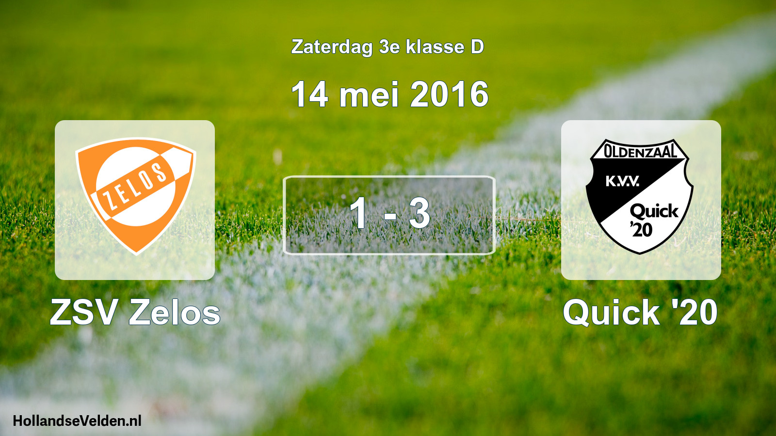 Total number of matches played: ZSV Zelos - Quick '20 1 - 3 (14 May 2016)