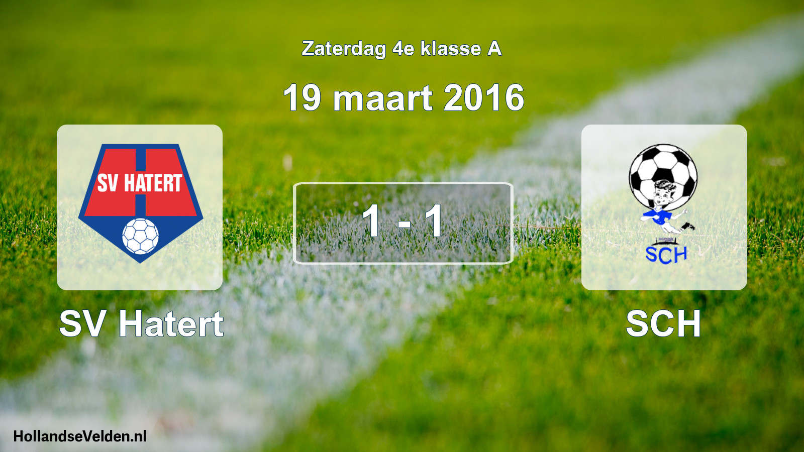 Total number of matches played: SV Hatert - SCH 1 - 1 (19 March 2016)