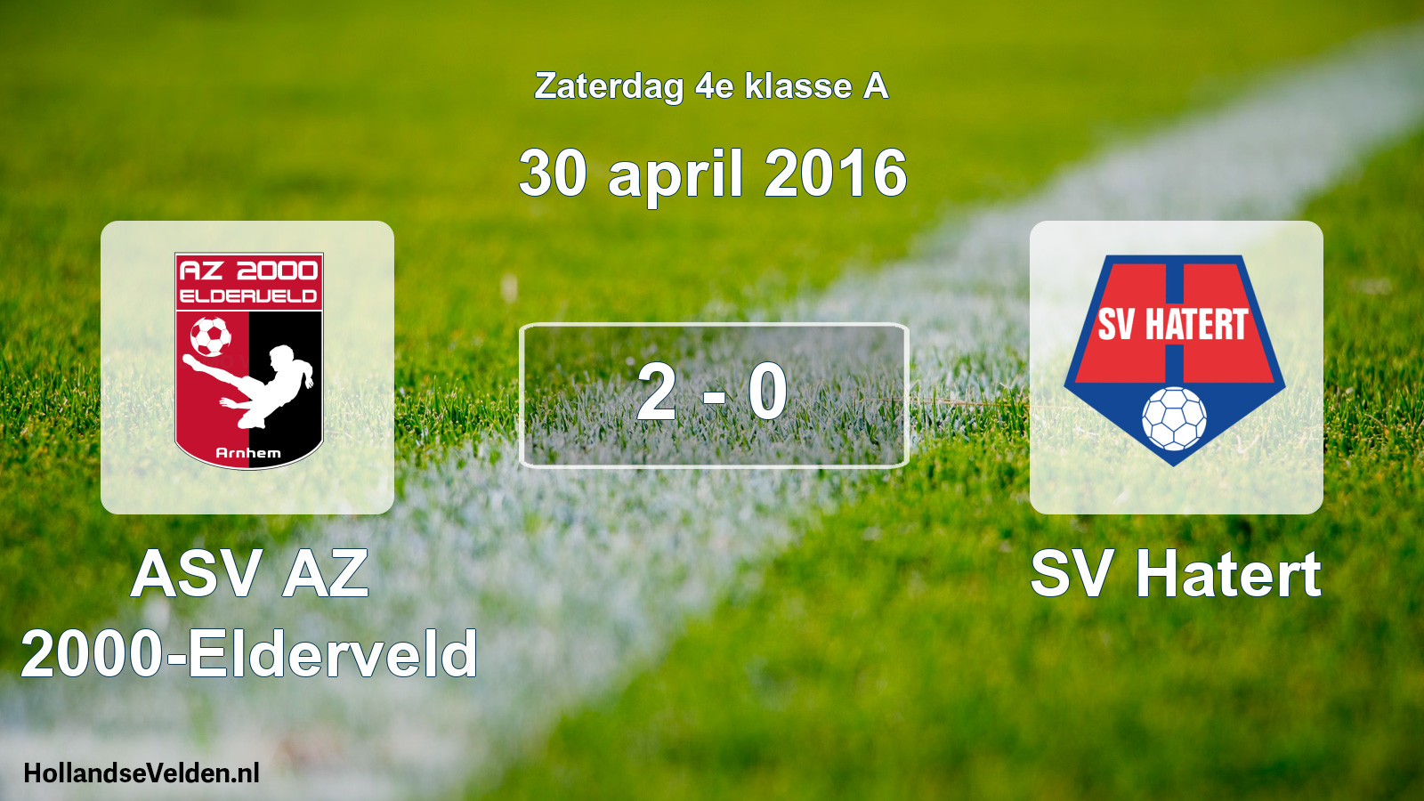Total number of matches played: ASV AZ 2000-Elderveld - SV Hatert 2 - 0 (30 April 2016)