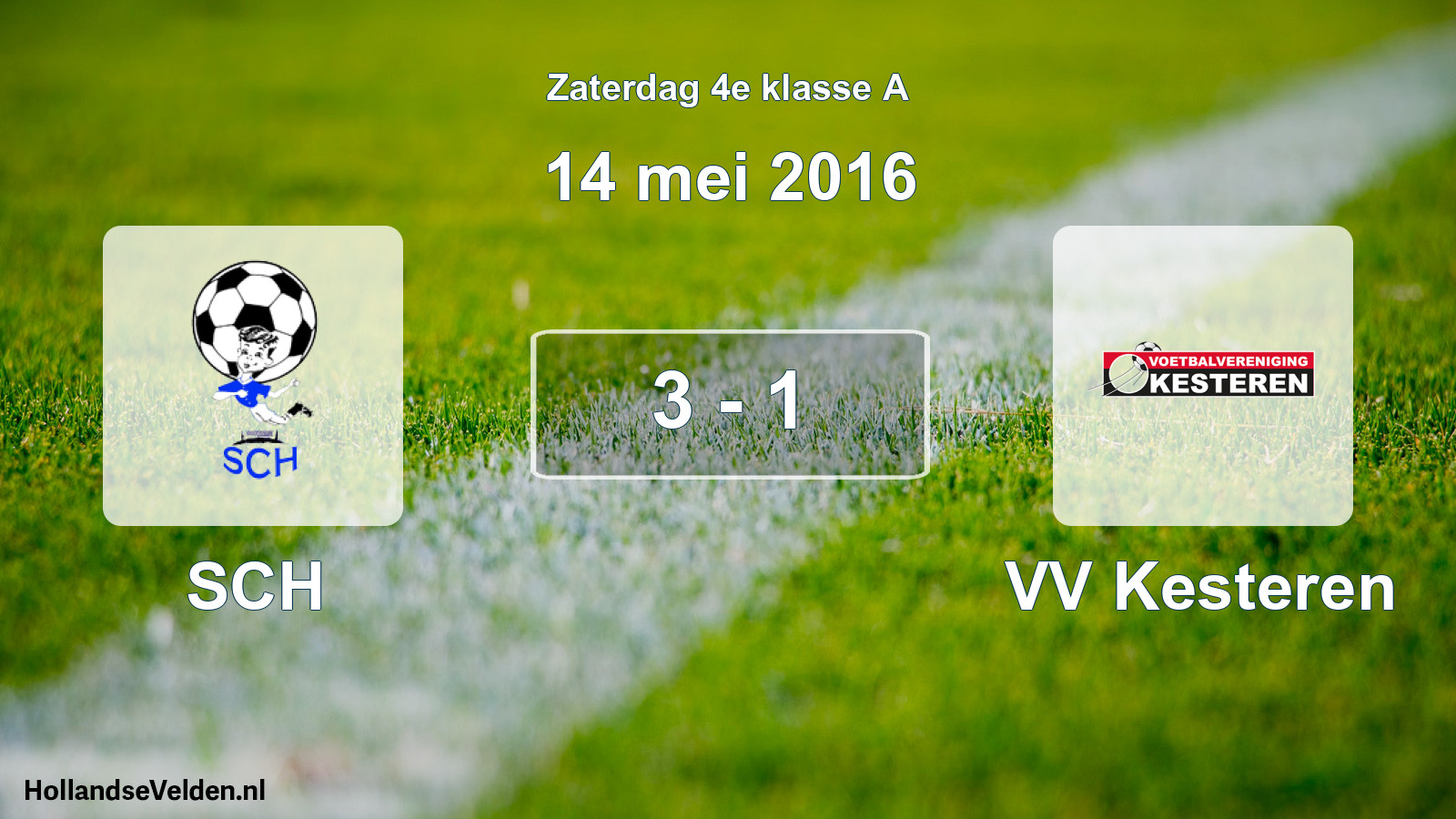 Total number of matches played: SCH - VV Kesteren 3 - 1 (14 May 2016)