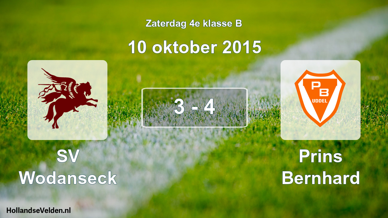 Total number of matches played: SV Wodanseck - Prins Bernhard 3 - 4 (10 October 2015)