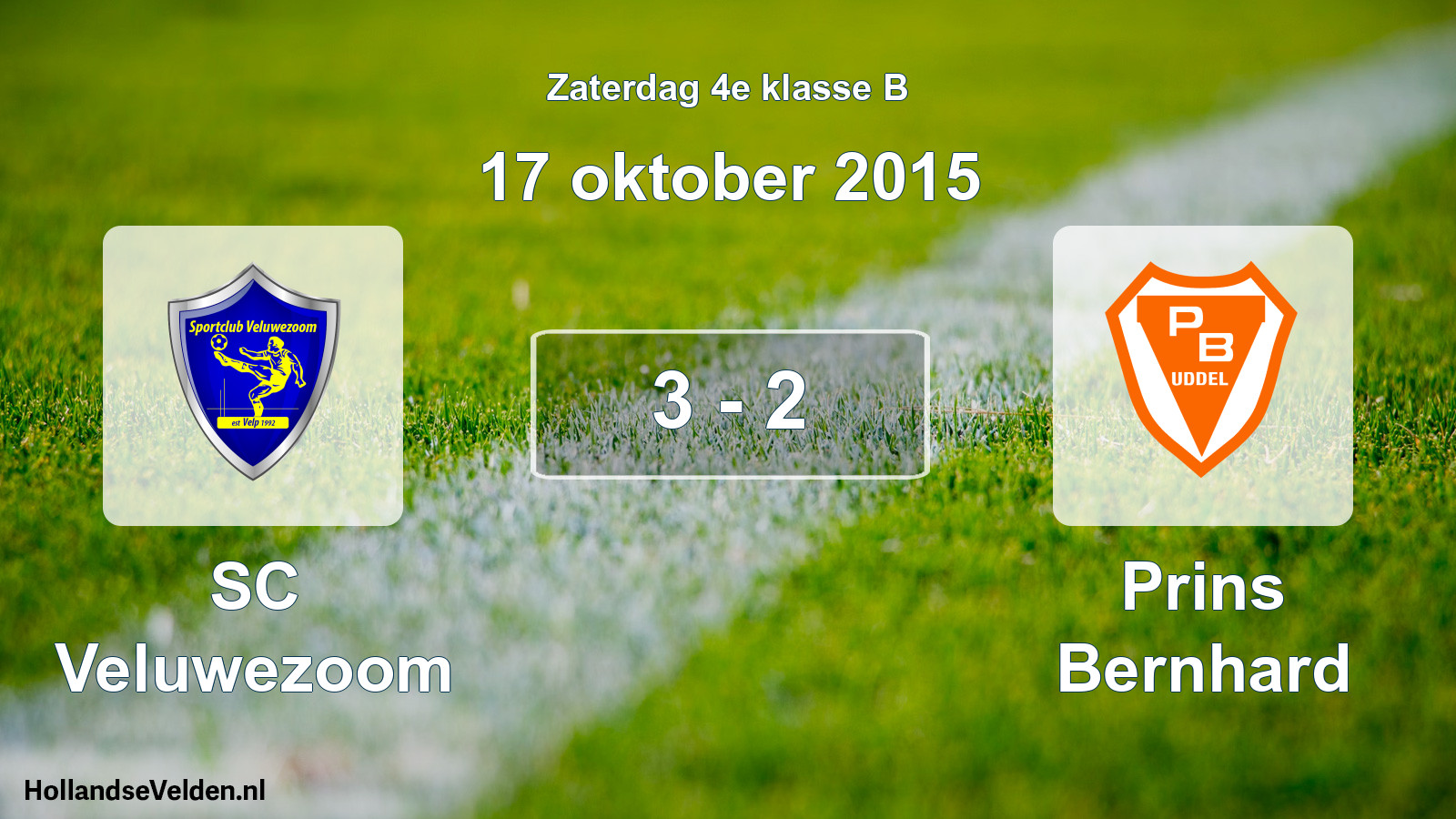 Total number of matches played: SC Veluwezoom - Prins Bernhard 3 - 2 (17 October 2015)