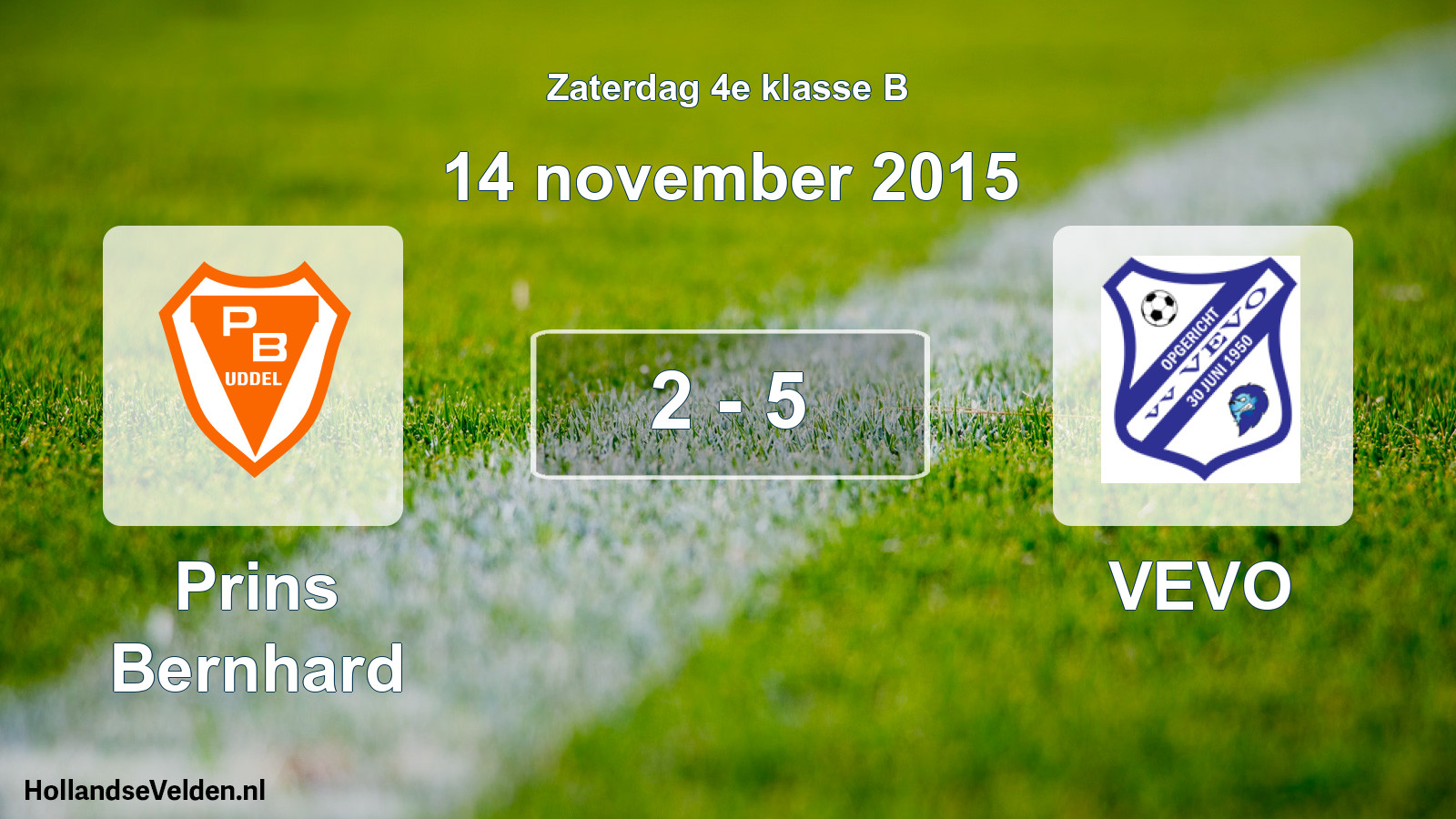 Total number of matches played: Prins Bernhard - VEVO 2 - 5 (14 November 2015)