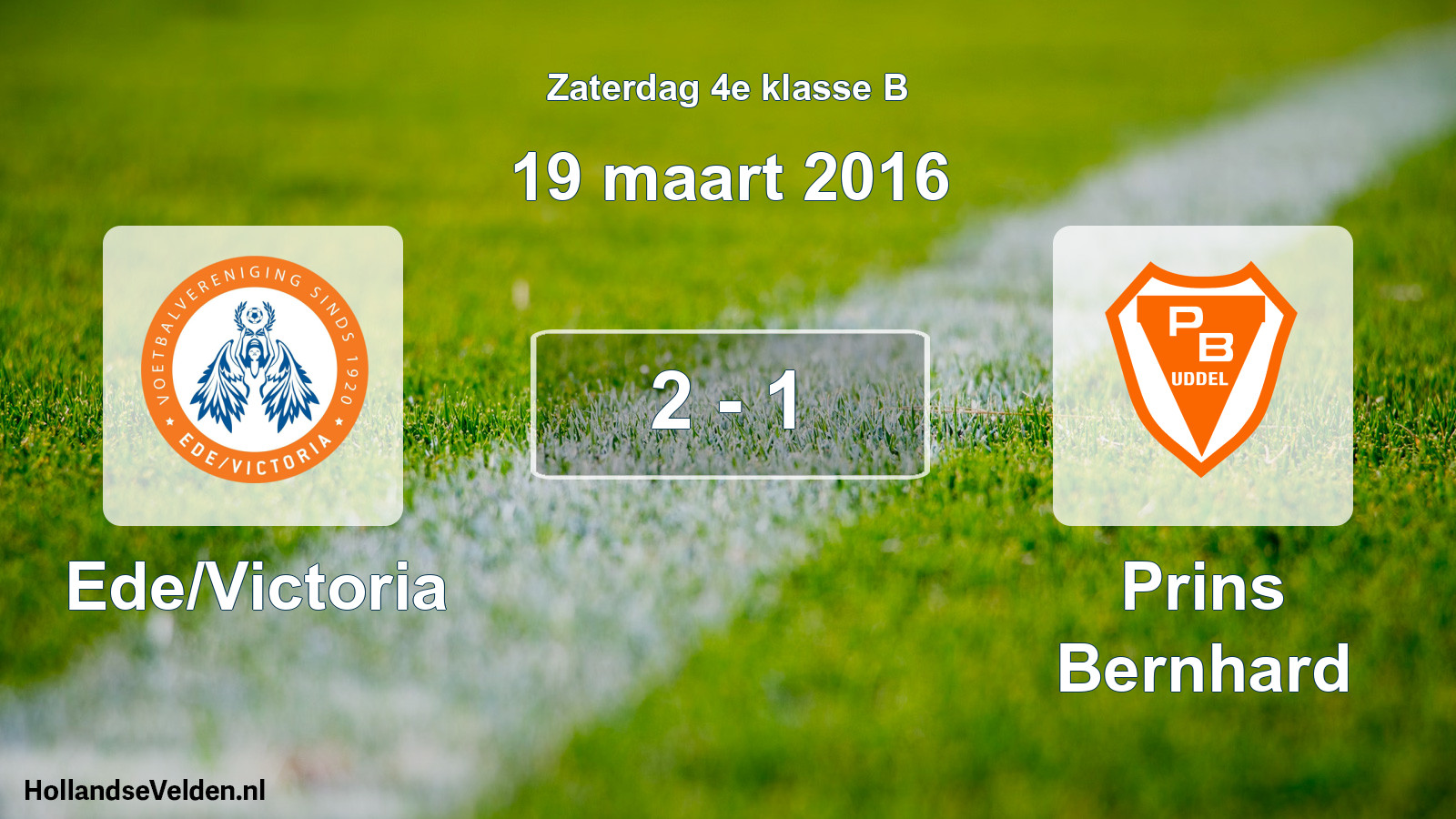Total number of matches played: Ede/Victoria - Prins Bernhard 2 - 1 (19 March 2016)
