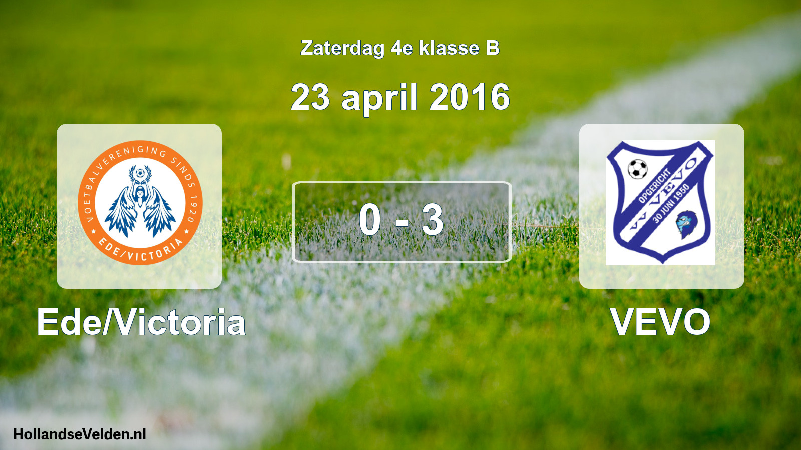 Total number of matches played: Ede/Victoria - VEVO 0 - 3 (23 April 2016)