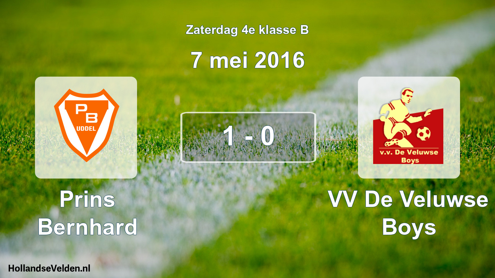 Total number of matches played: Prins Bernhard - VV De Veluwse Boys 1 - 0 (7 May 2016)