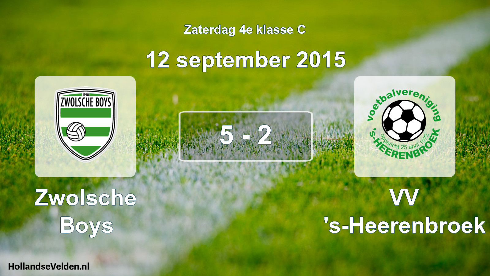 Total number of matches played: Zwolsche Boys - VV 's-Heerenbroek 5 - 2 (12 September 2015)