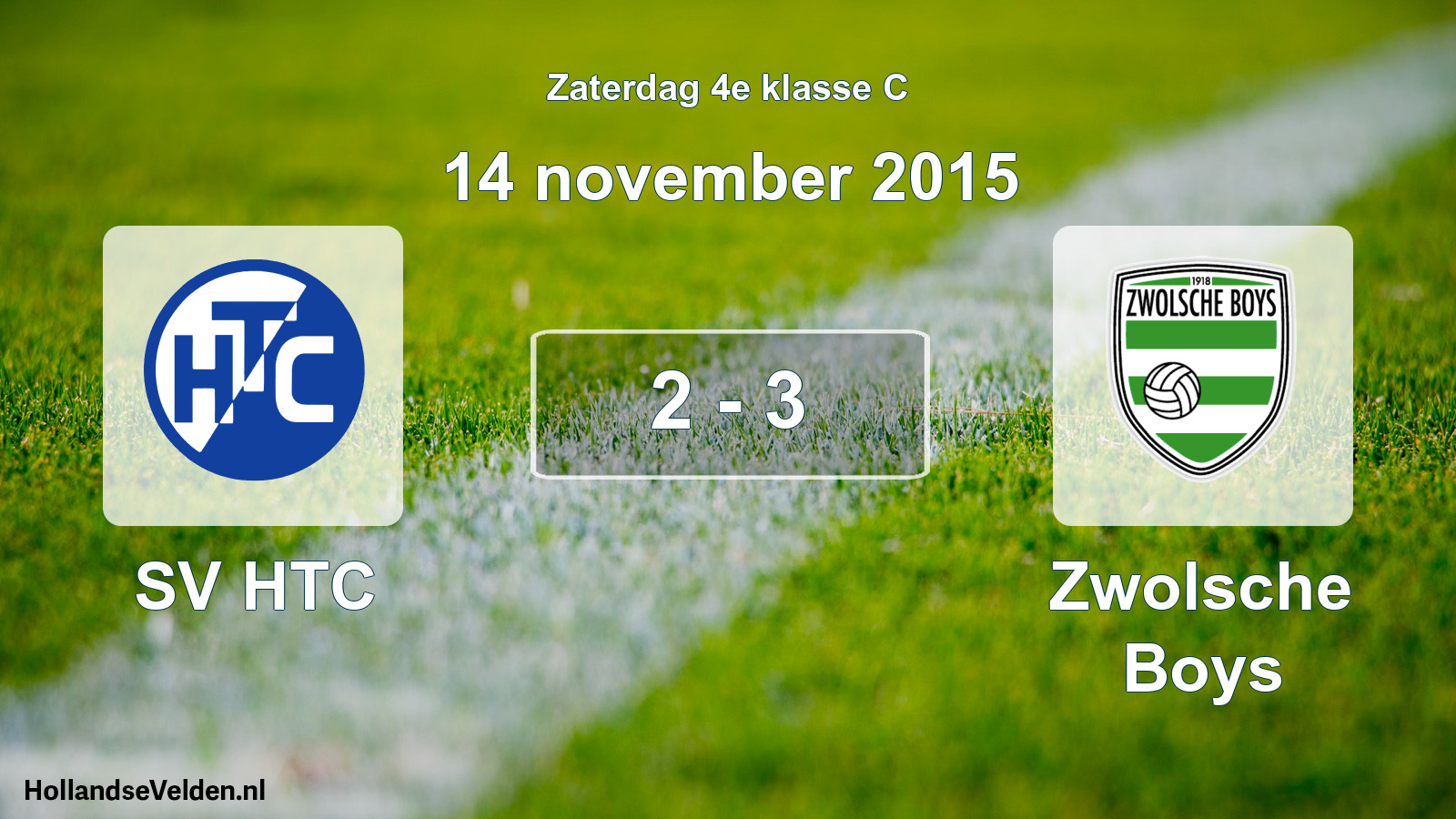 Total number of matches played: SV HTC - Zwolsche Boys 2 - 3 (14 November 2015)