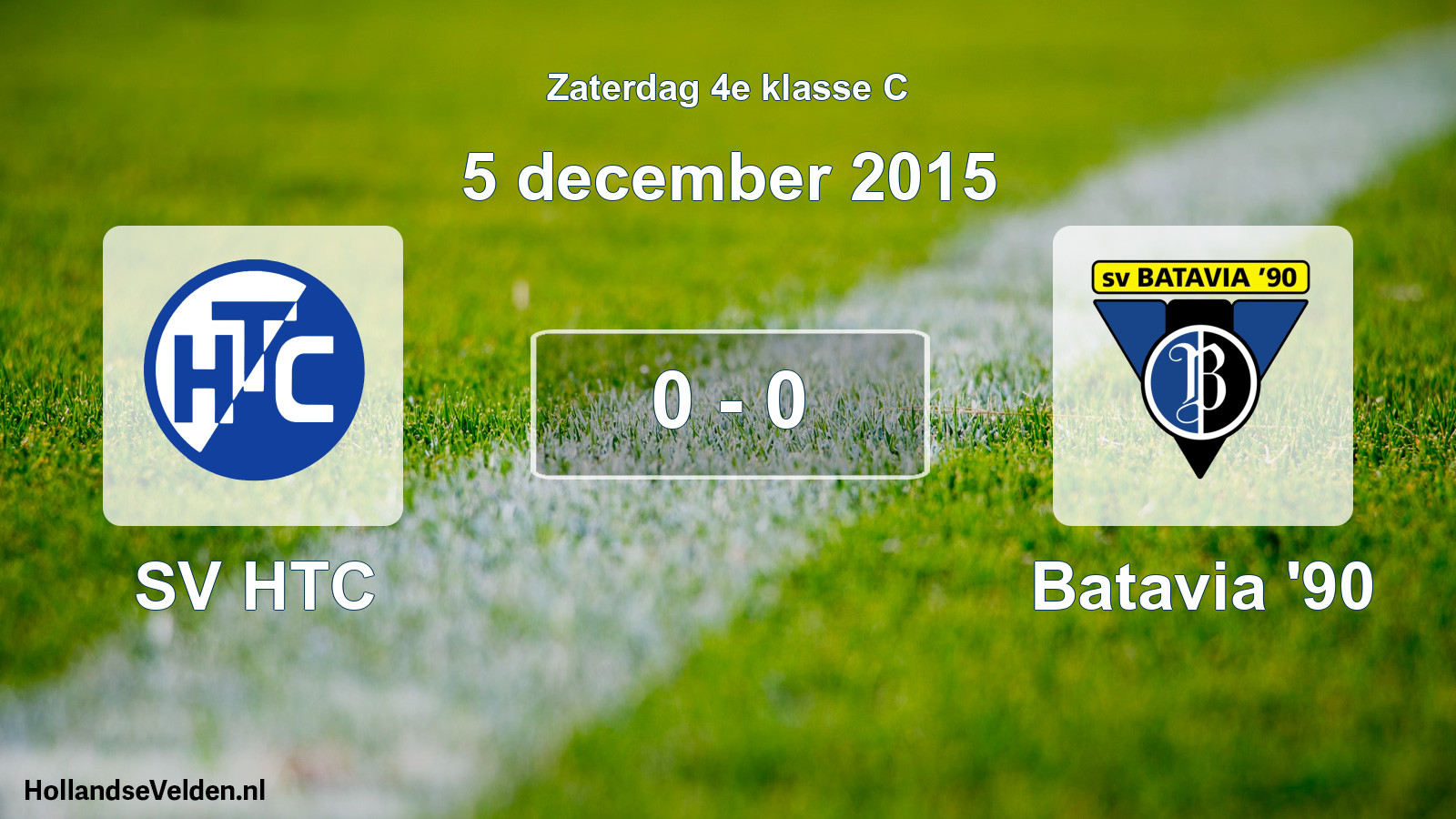 Total number of matches played: SV HTC - Batavia '90 0 - 0 (5 December 2015)