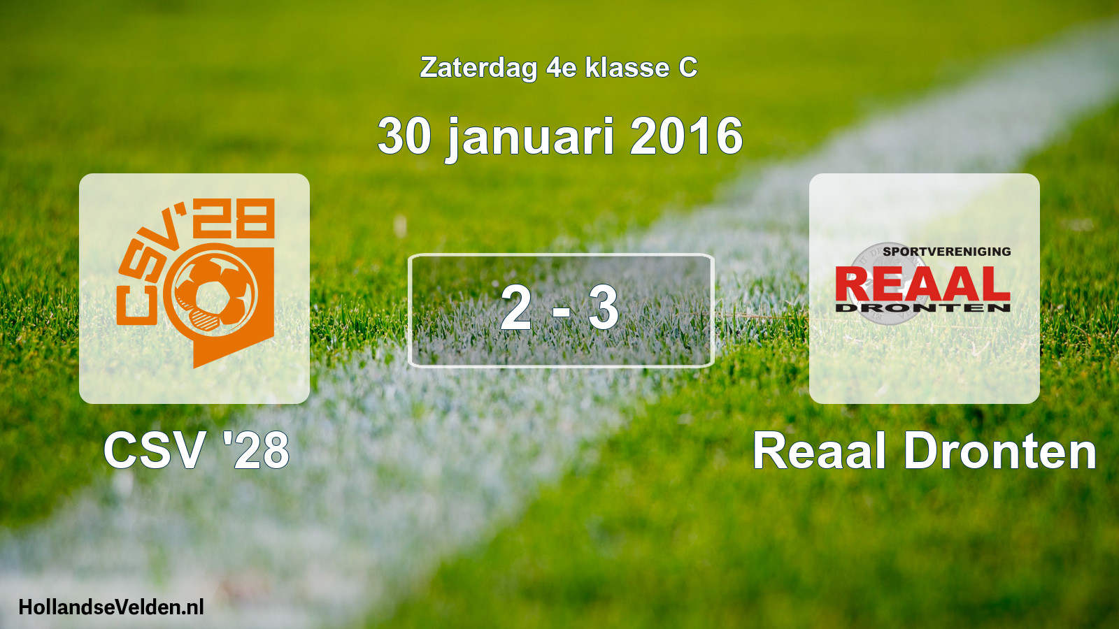 Total number of matches played: CSV '28 - Reaal Dronten 2 - 3 (30 January 2016)