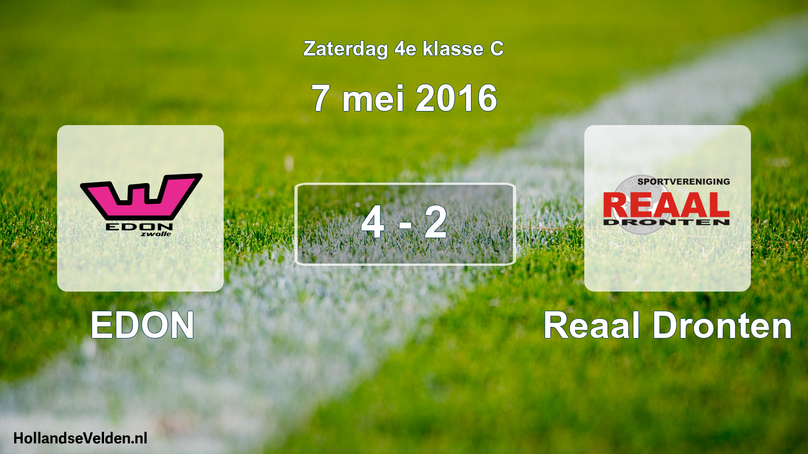 Total number of matches played: EDON - Reaal Dronten 4 - 2 (7 May 2016)
