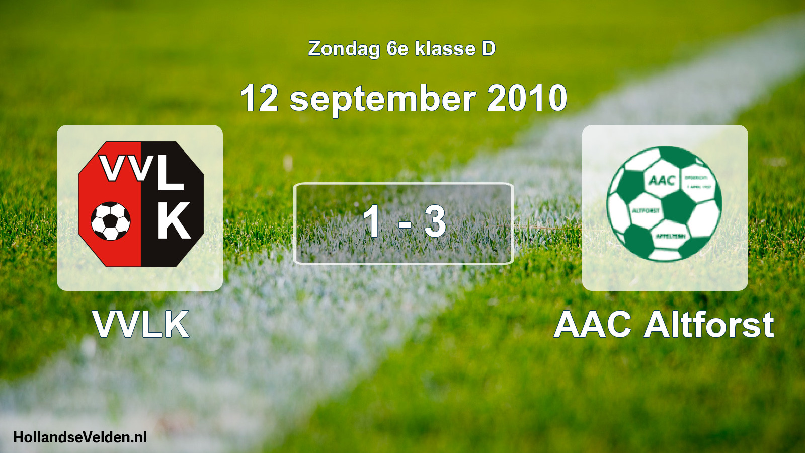 Total number of matches played: VVLK - AAC Altforst 1 - 3 (12 September 2010)