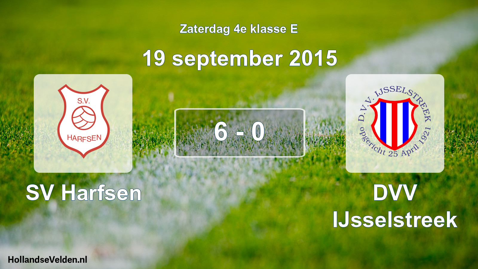 Total number of matches played: SV Harfsen - DVV IJsselstreek 6 - 0 (19 September 2015)