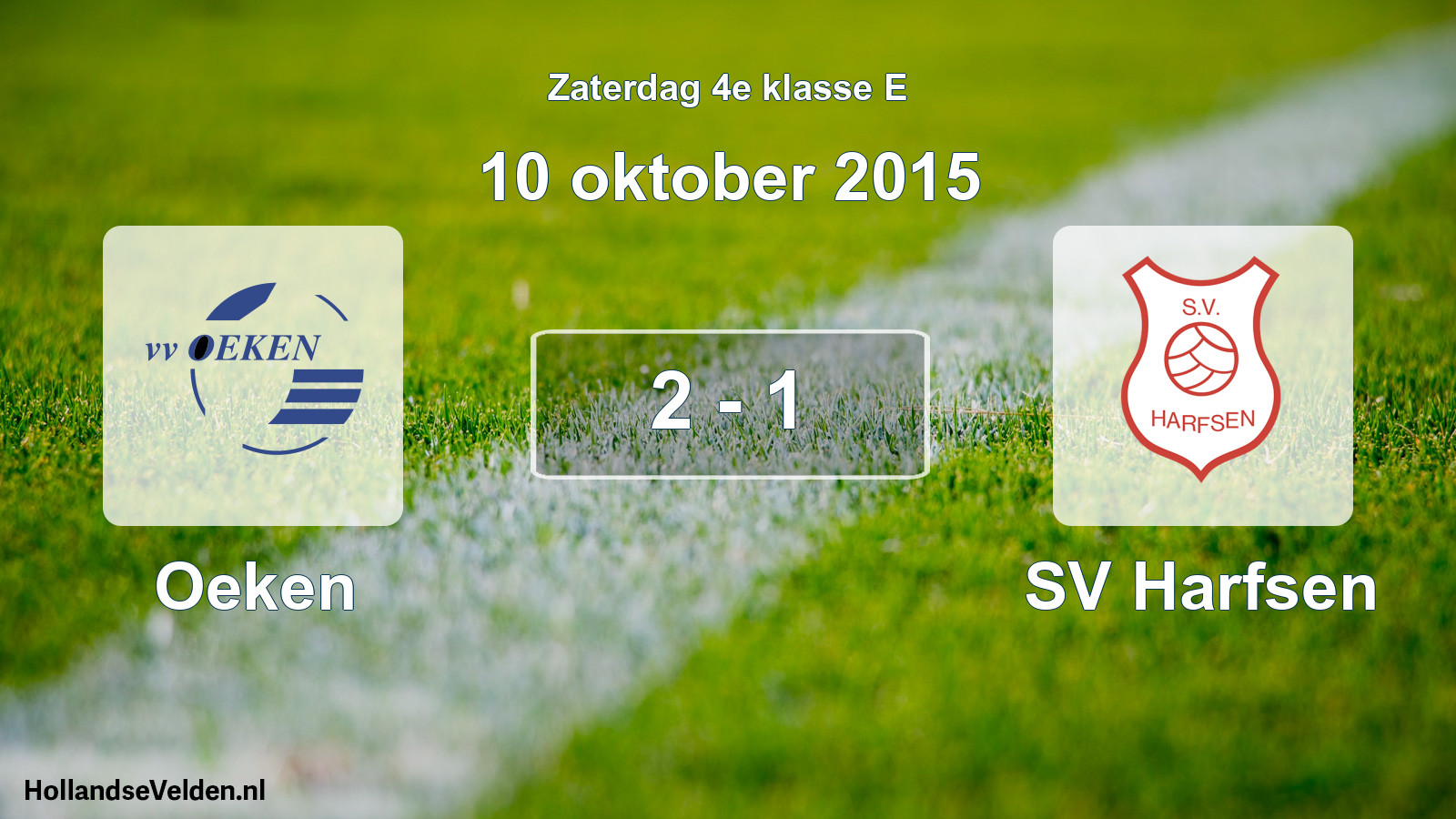 Total number of matches played: Oeken - SV Harfsen 2 - 1 (10 October 2015)