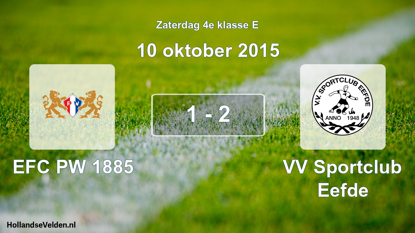Total number of matches played: PW 1885 - VV Sportclub Eefde 1 - 2 (10 October 2015)