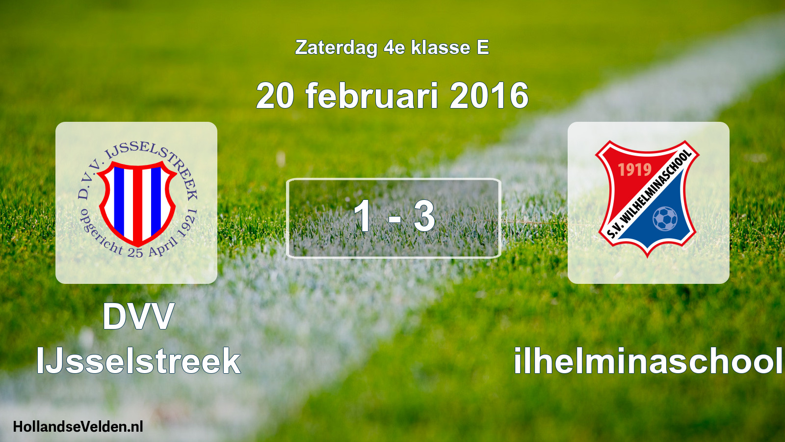 Total number of matches played: DVV IJsselstreek - Wilhelminaschool 1 - 3 (20 February 2016)