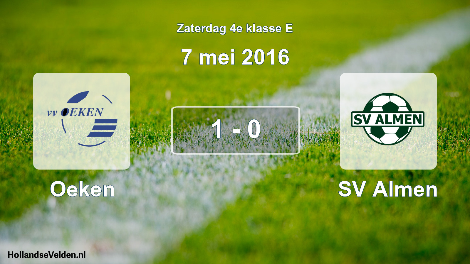 Total number of matches played: Oeken - SV Almen 1 - 0 (7 May 2016)