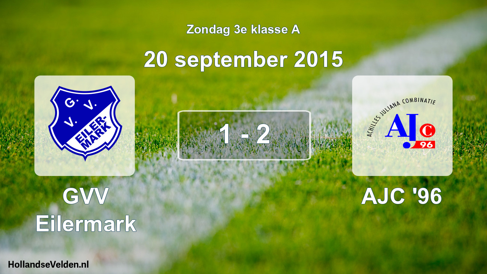 Total number of matches played: GVV Eilermark - AJC '96 1 - 2 (20 September 2015)