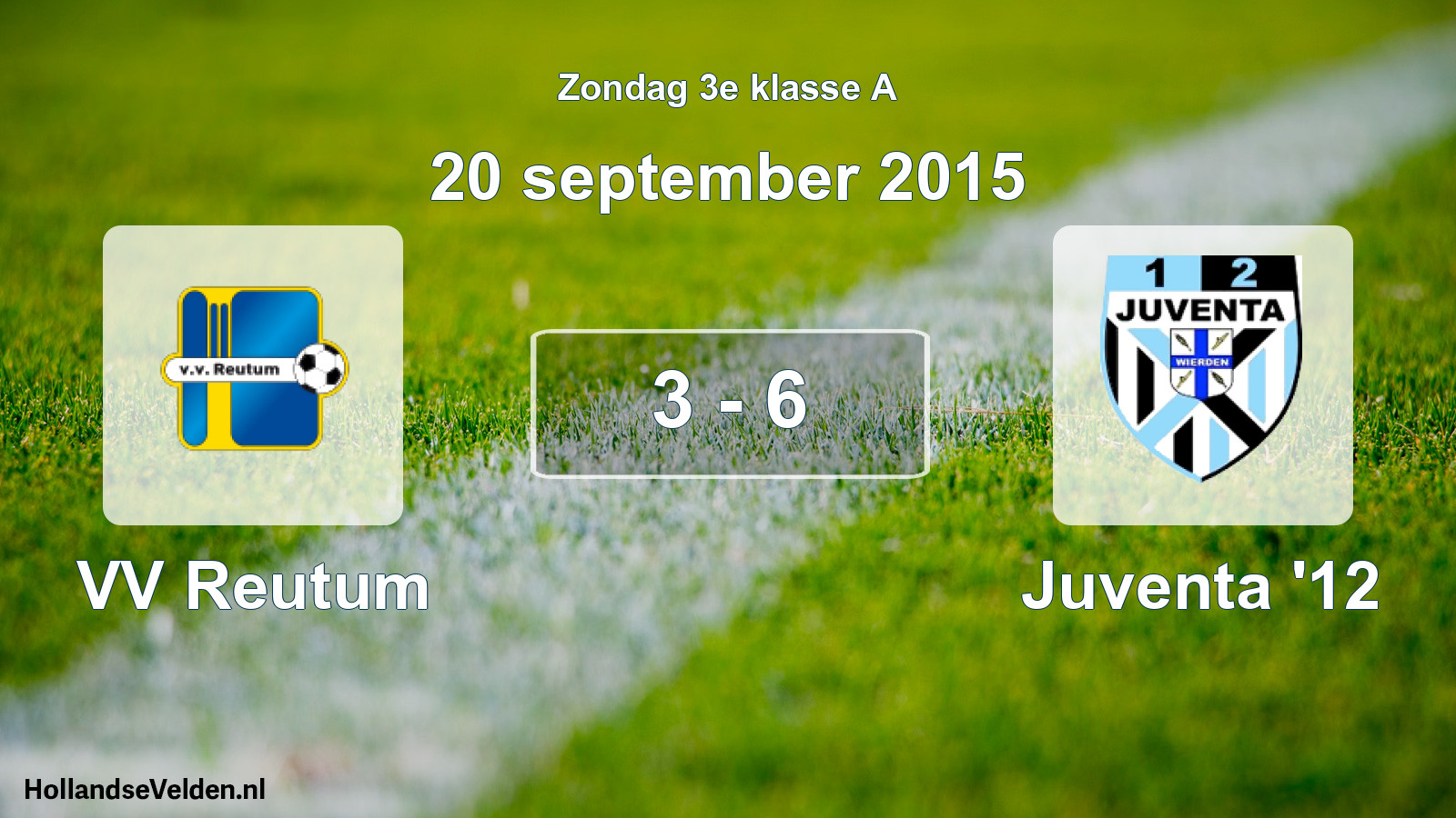 Total number of matches played: VV Reutum - Juventa '12 3 - 6 (20 September 2015)