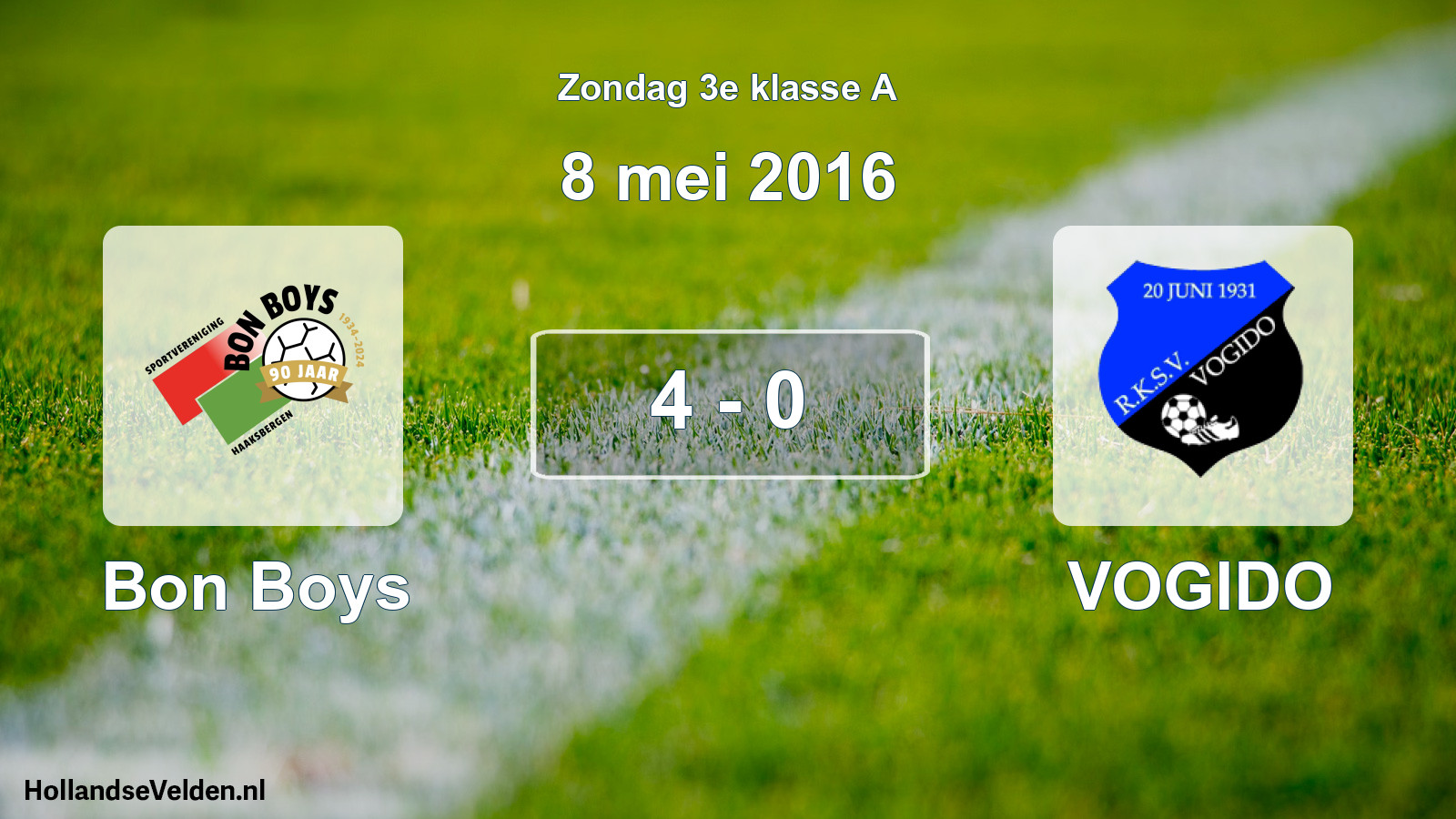Total number of matches played: Bon Boys - VOGIDO 4 - 0 (8 May 2016)