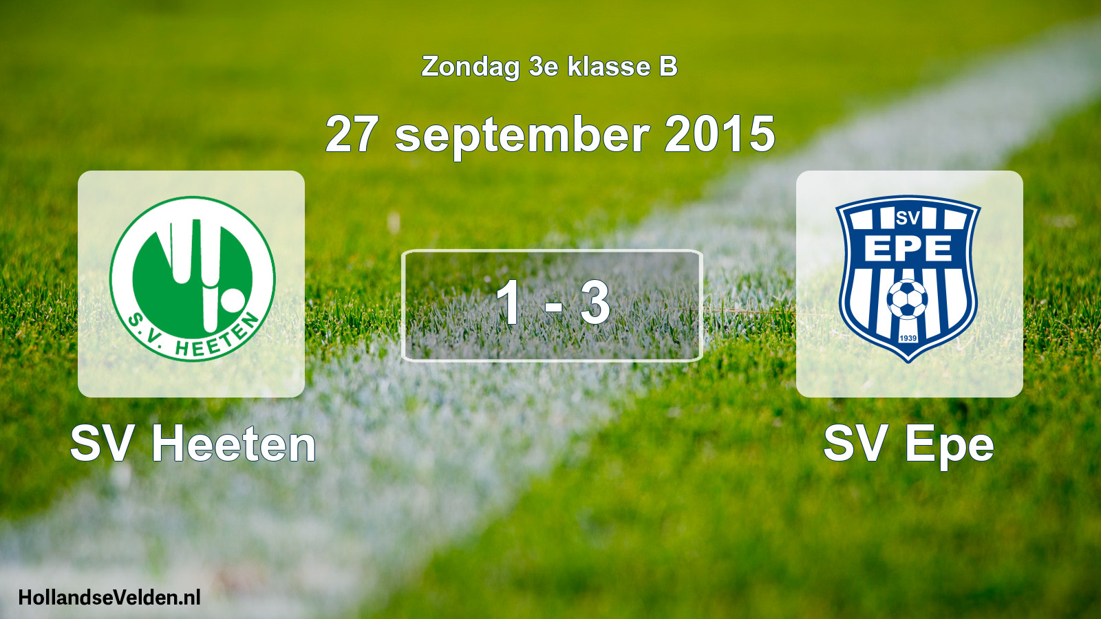 Total number of matches played: SV Heeten - SV Epe 1 - 3 (27 September 2015)
