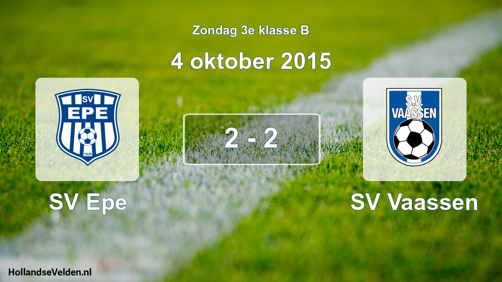Total number of matches played: SV Epe - SV Vaassen 2 - 2 (4 October 2015)
