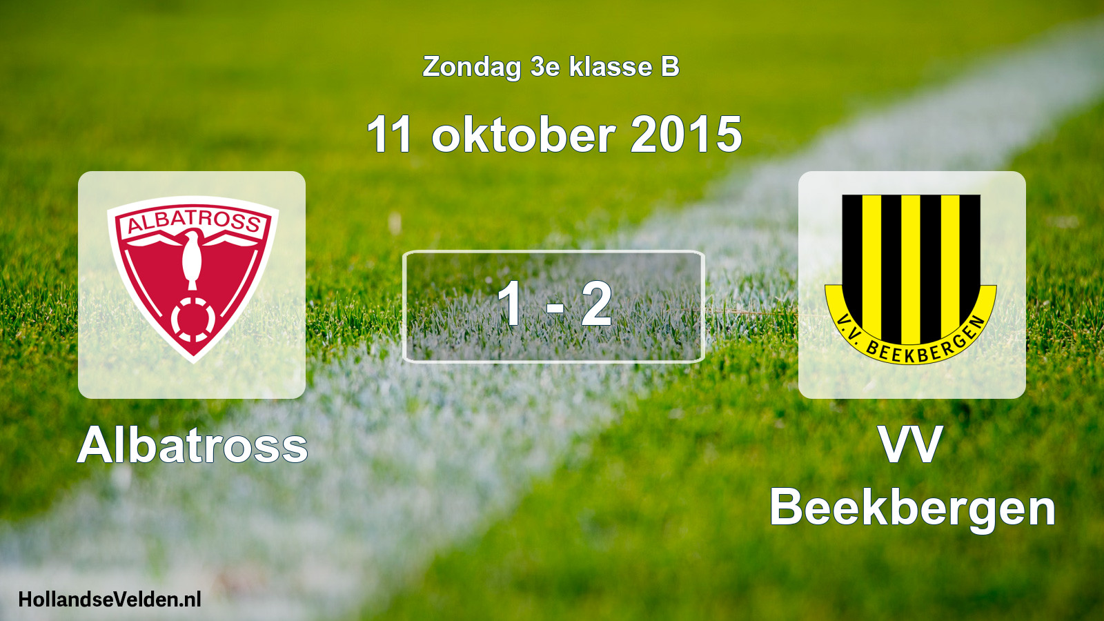Total number of matches played: Albatross - VV Beekbergen 1 - 2 (11 October 2015)