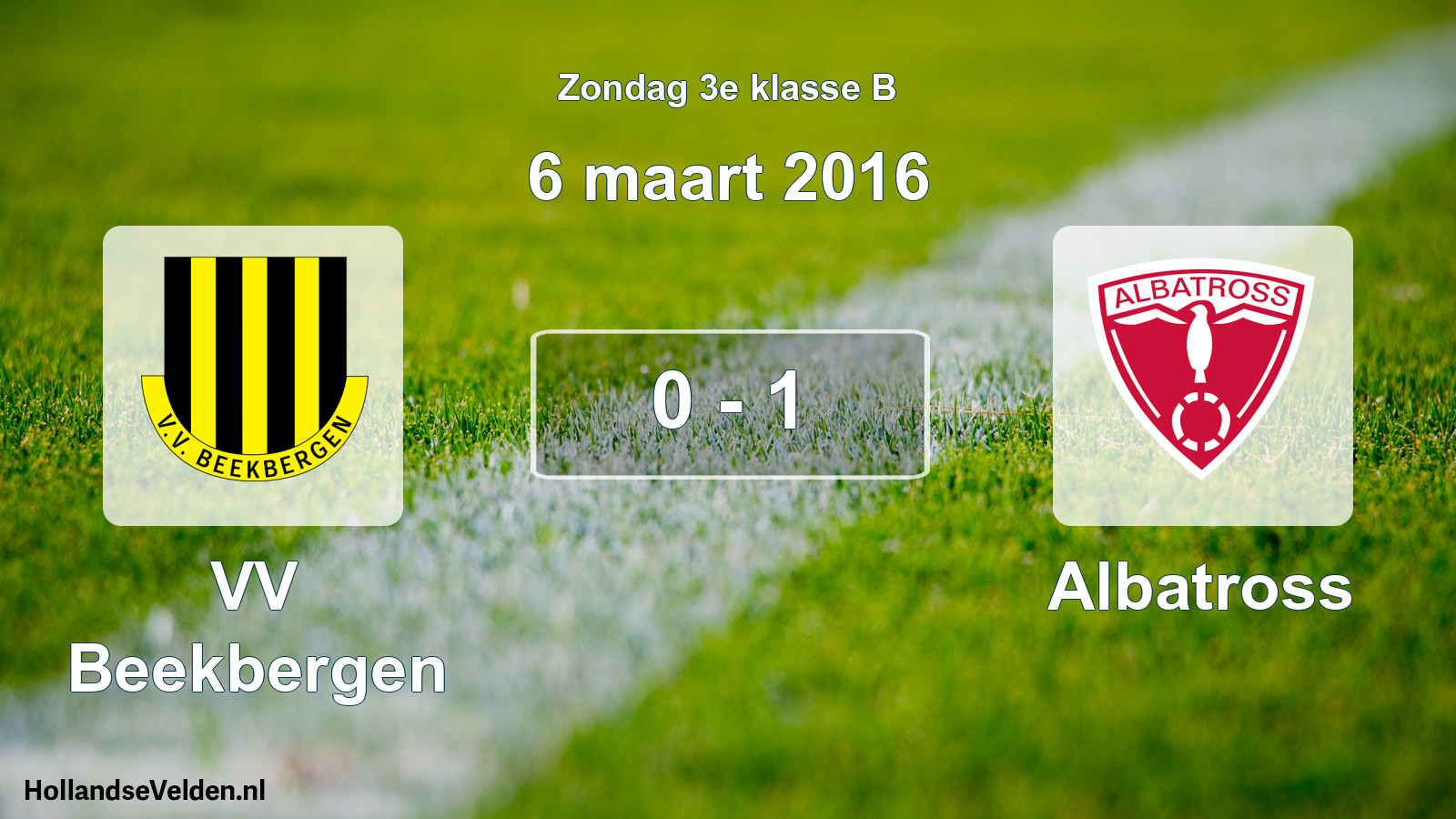 Total number of matches played: VV Beekbergen - Albatross 0 - 1 (6 March 2016)