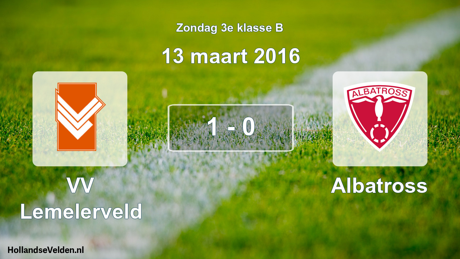 Total number of matches played: VV Lemelerveld - Albatross 1 - 0 (13 March 2016)
