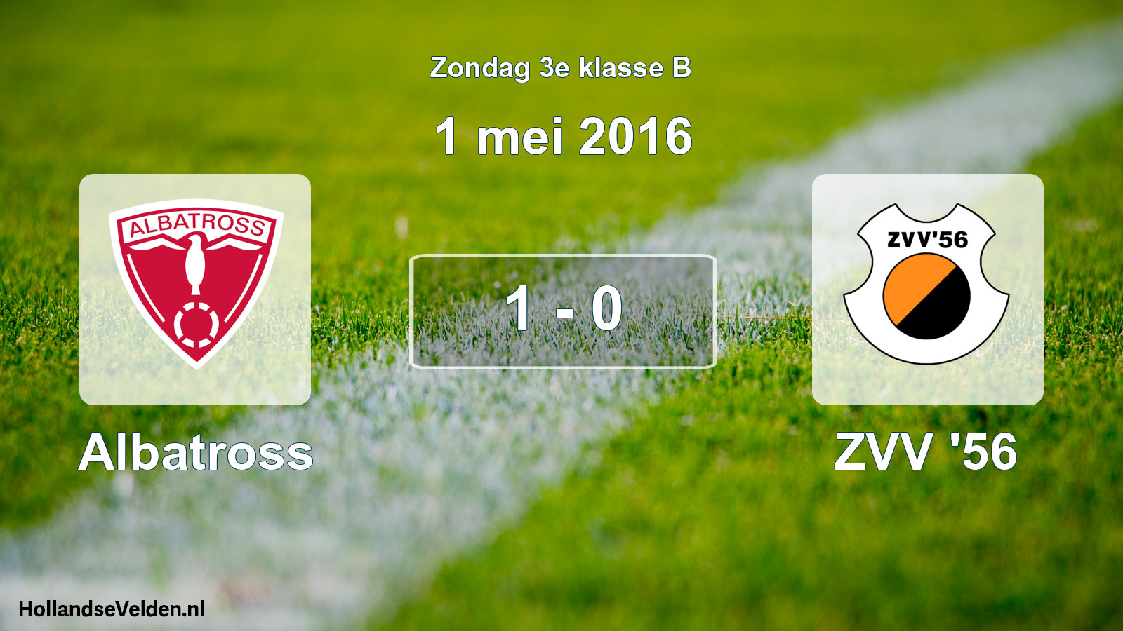 Total number of matches played: Albatross - ZVV '56 1 - 0 (1 May 2016)