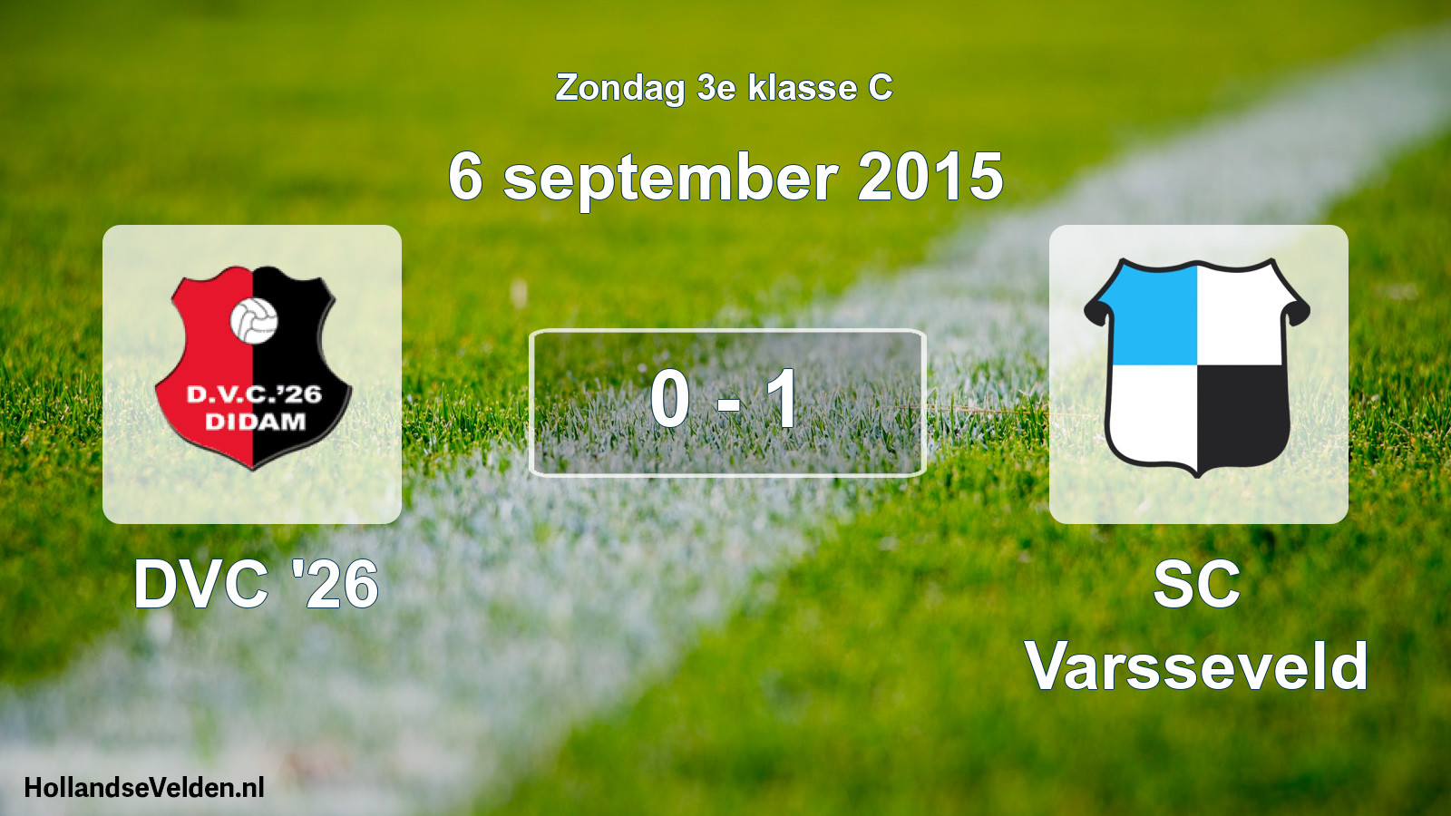 Total number of matches played: DVC '26 - SC Varsseveld 0 - 1 (6 September 2015)