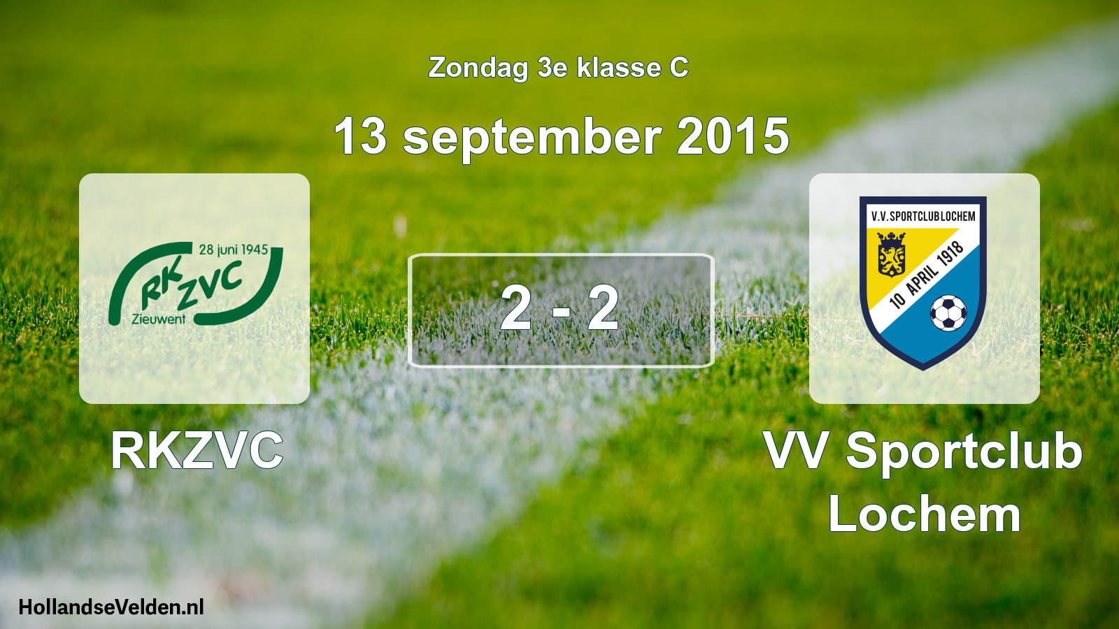 Total number of matches played: RKZVC - VV Sportclub Lochem 2 - 2 (13 September 2015)