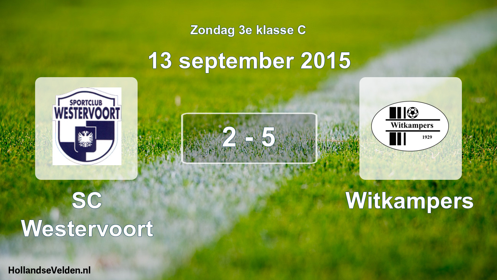 Total number of matches played: SC Westervoort - Witkampers 2 - 5 (13 September 2015)