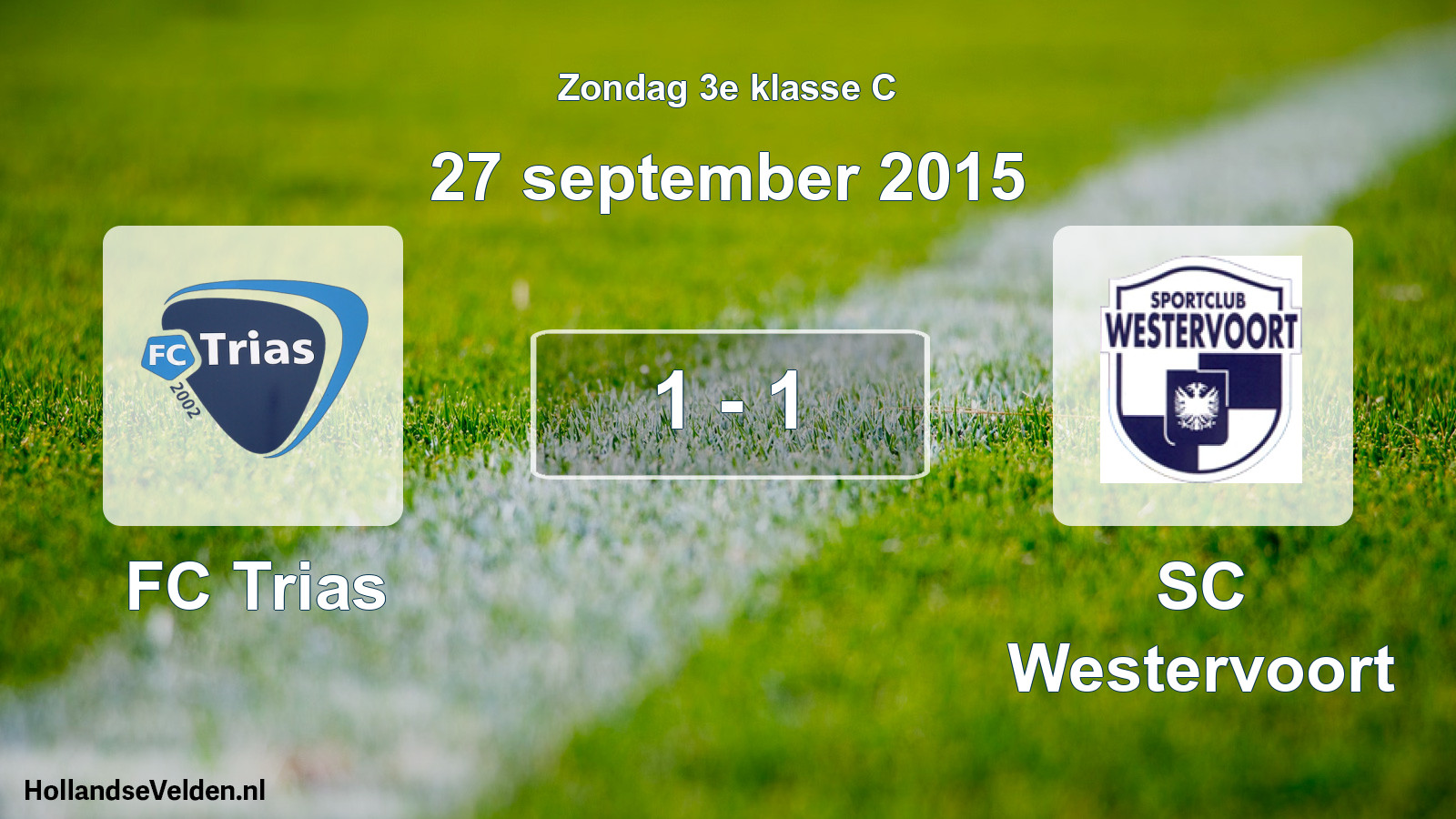 Total number of matches played: FC Trias - SC Westervoort 1 - 1 (27 September 2015)
