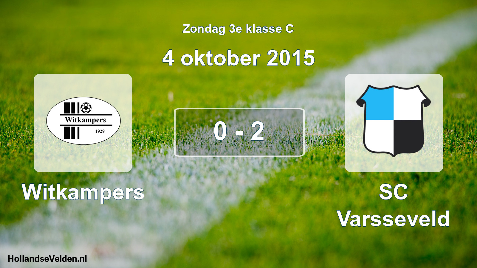 Total number of matches played: Witkampers - SC Varsseveld 0 - 2 (4 October 2015)