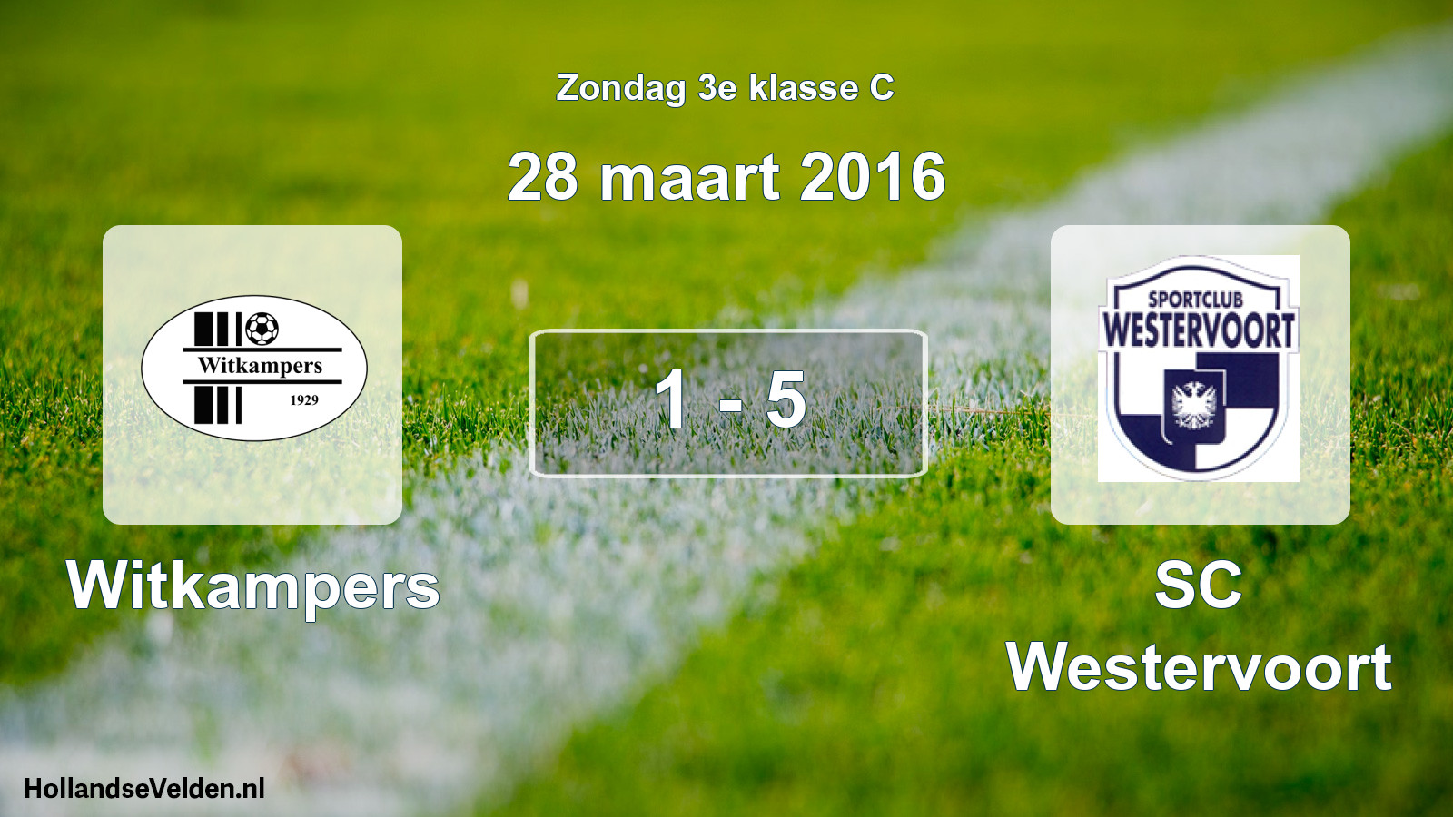 Total number of matches played: Witkampers - SC Westervoort 1 - 5 (28 March 2016)