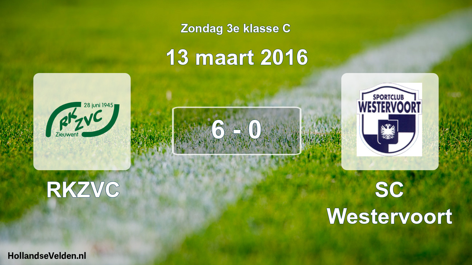 Total number of matches played: RKZVC - SC Westervoort 6 - 0 (13 March 2016)