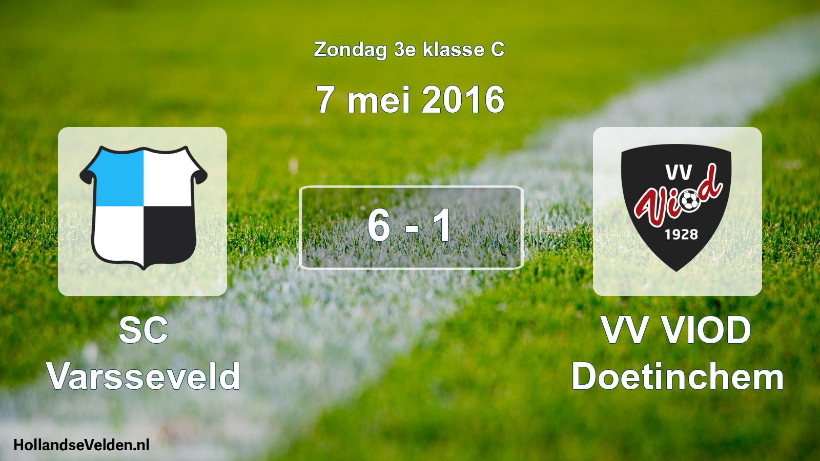 Total number of matches played: SC Varsseveld - VV VIOD Doetinchem 6 - 1 (7 May 2016)