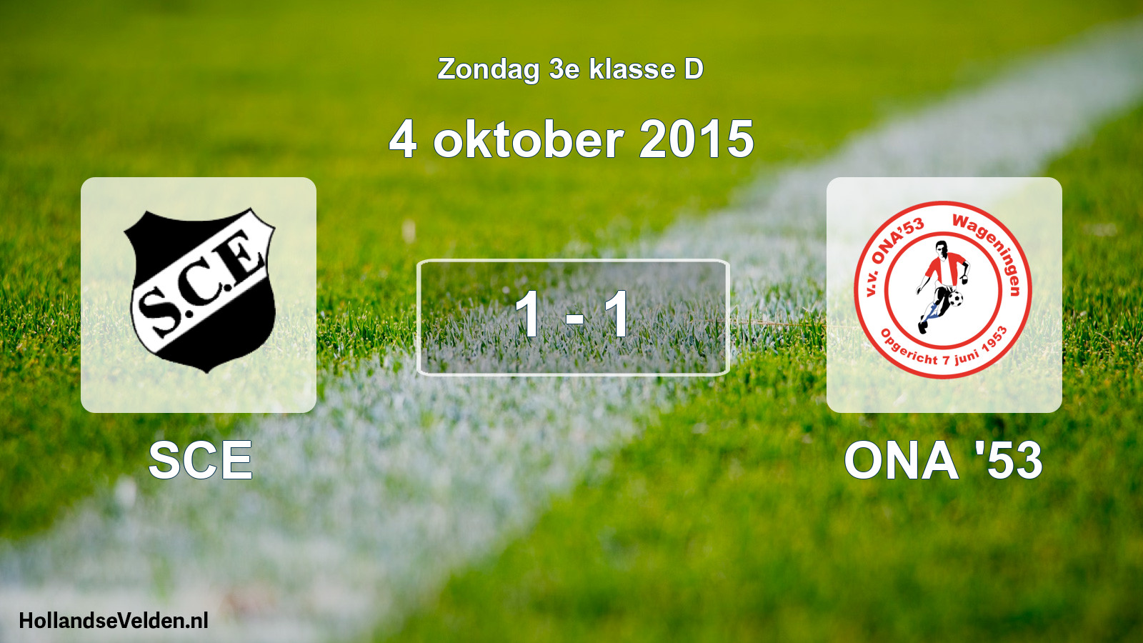 Total number of matches played: SCE - ONA '53 1 - 1 (4 October 2015)