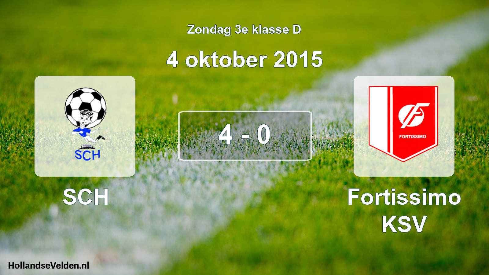Total number of matches played: SCH - Fortissimo KSV 4 - 0 (4 October 2015)