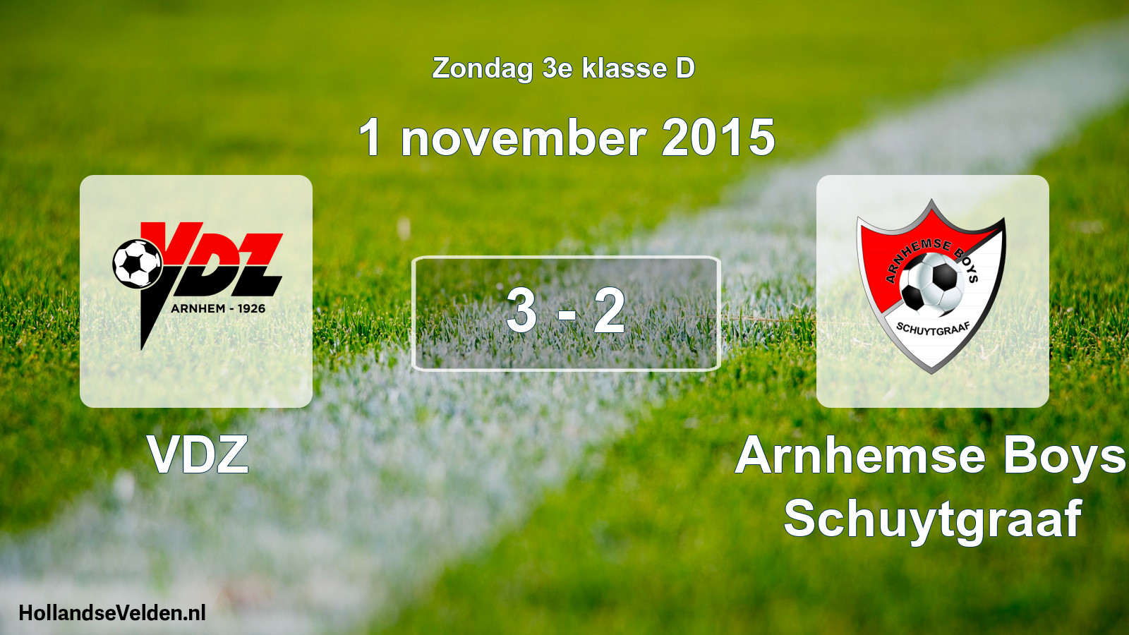 Total number of matches played: VDZ - Arnhemse Boys Schuytgraaf 3 - 2 (1 November 2015)
