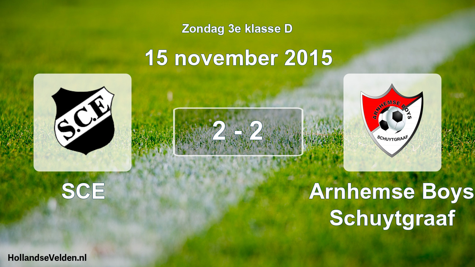 Total number of matches played: SCE - Arnhemse Boys Schuytgraaf 2 - 2 (15 November 2015)