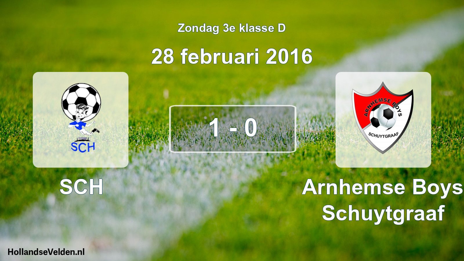 Total number of matches played: SCH - Arnhemse Boys Schuytgraaf 1 - 0 (28 February 2016)