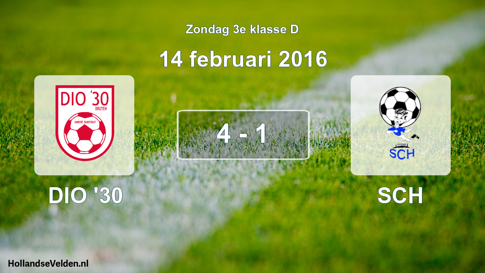 Total number of matches played: DIO '30 - SCH 4 - 1 (14 February 2016)