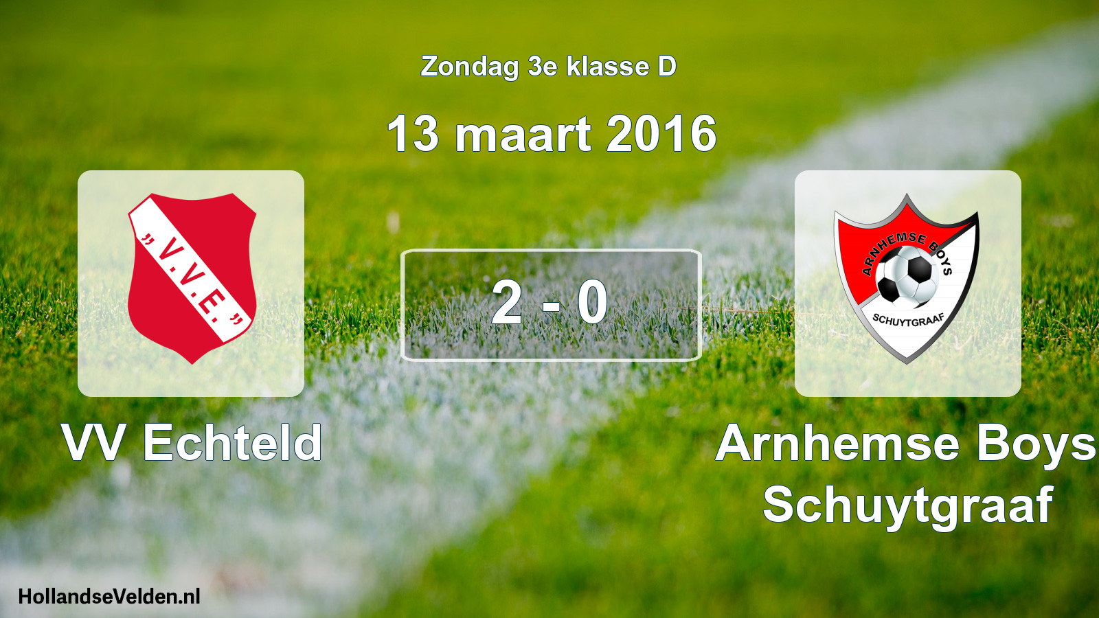 Total number of matches played: VV Echteld - Arnhemse Boys Schuytgraaf 2 - 0 (13 March 2016)